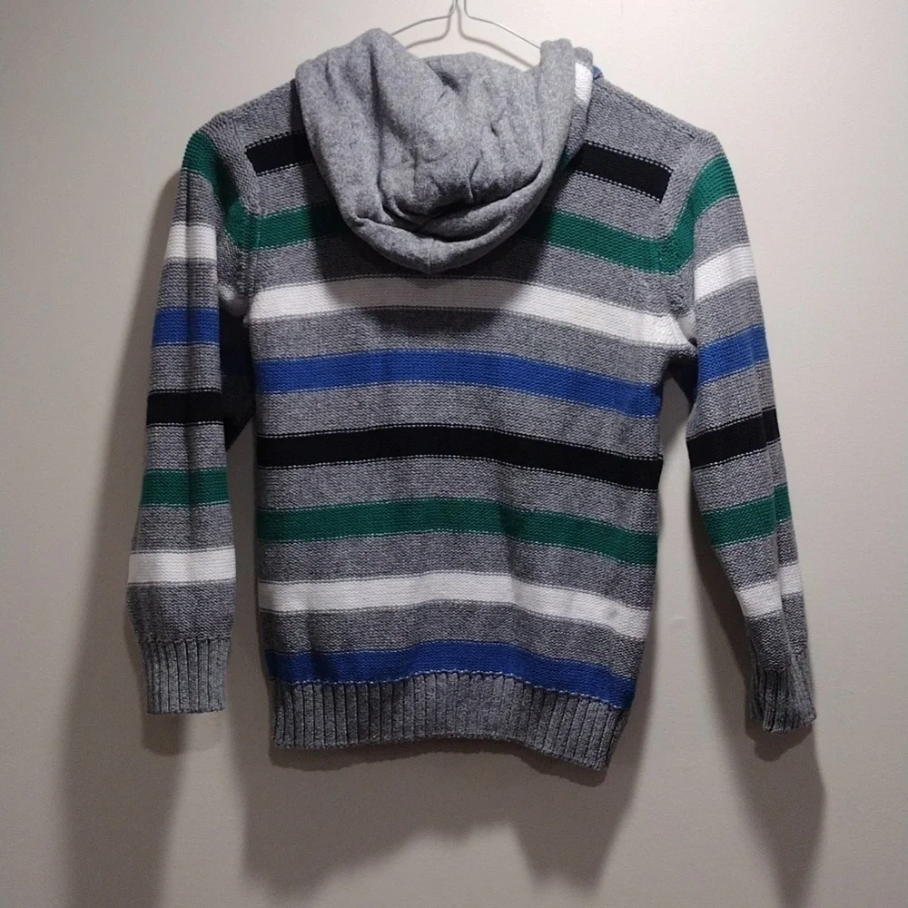 Gymboree Boys Black, Grey, Green, Blue, White Zip up Hoodie Long Sleeves Size 5T